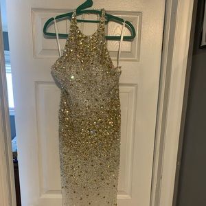 White Terani Rhinestone Dress